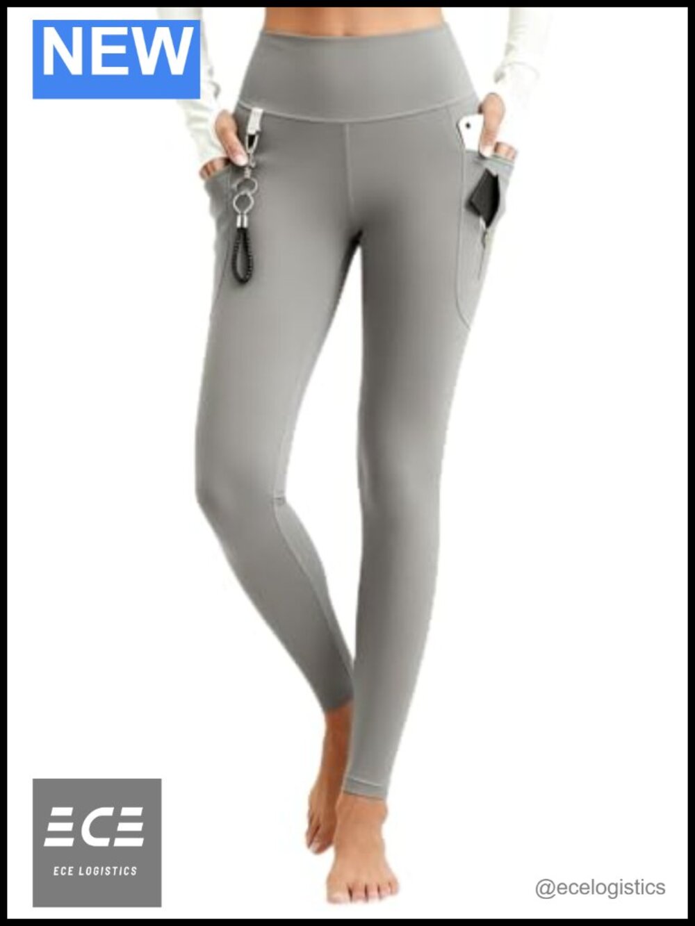 Fleece Lined Water-Resistant Thermal Leggings Hiking Winter Tights Pockets
